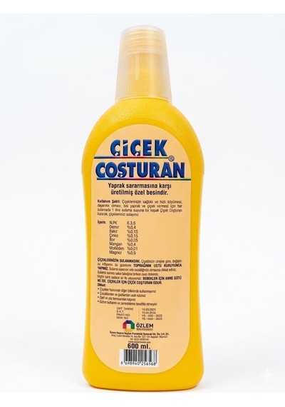 Çiçek Coşturan Yaprak Sararmasına Karşı Özel Bitki Besini 600 Ml 500+100 Ml Hediyeli 0