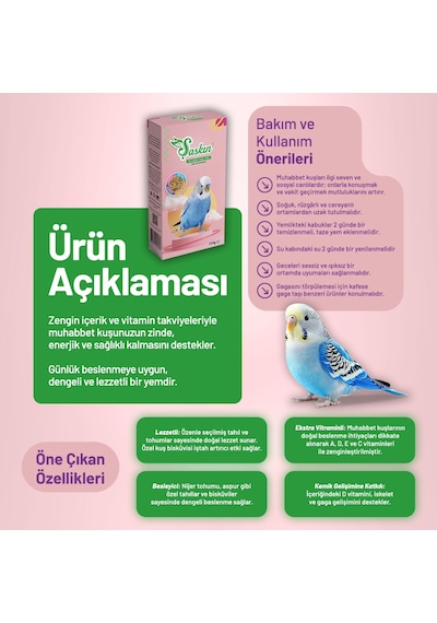 Şaşkın Muhabbet Kuşu Yemi 250 G - 20 Adet 250 G