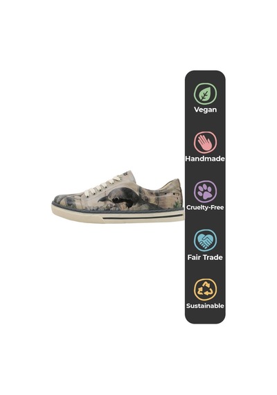 Kadın Vegan Deri Çok Renkli Sneakers - Birds Of The Castle Tasarım