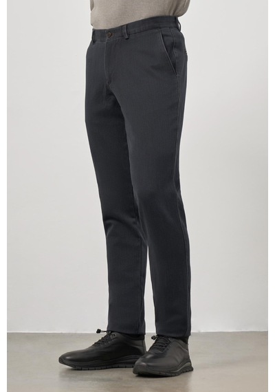 İmza Siyah Pamuklu Yandan Cepli Casual Comfort Fit Chino Pantolon 1003245154 Siyah