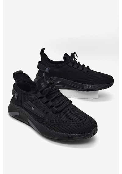 Tonny Black Esnek Konforlu Rahat Kalıp Spor Ayakkabı Unisex Siyah Ayakkabı Tbtklc040