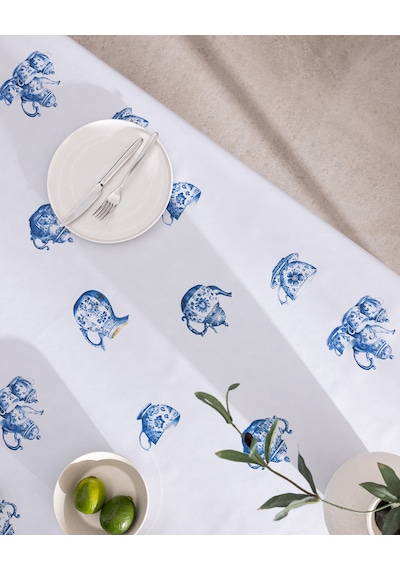 Madame Coco Margoux Masa Örtüsü - Lacivert/beyaz - 140x200 Cm 8684427305546 Çok Renkli