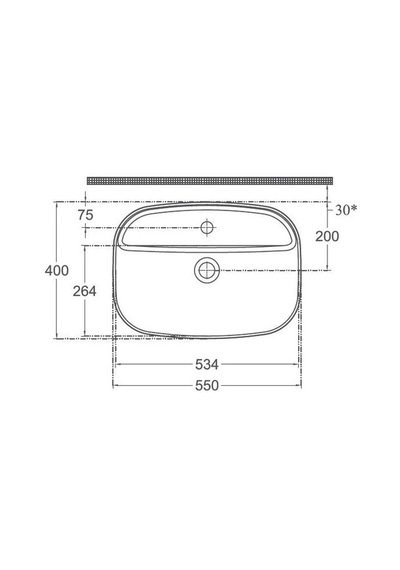 Isvea Infinity Inset Lavabo 55 CM