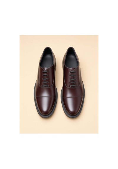 37brandshoes Bordo Bağcıklı Deri Ayakkabı Bordo Bordo