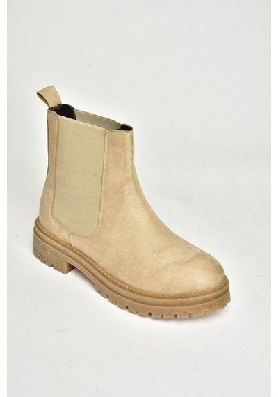 Fox Shoes T726923702 Bej Süet Klasik Kadıın Bot Bej