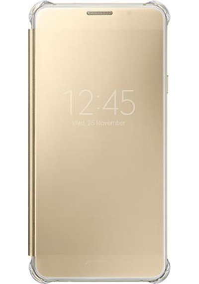 Galaxy A7 2016 A710f İle Uyumlu Clear View Cover Altın Ef-za710cfegww Gold