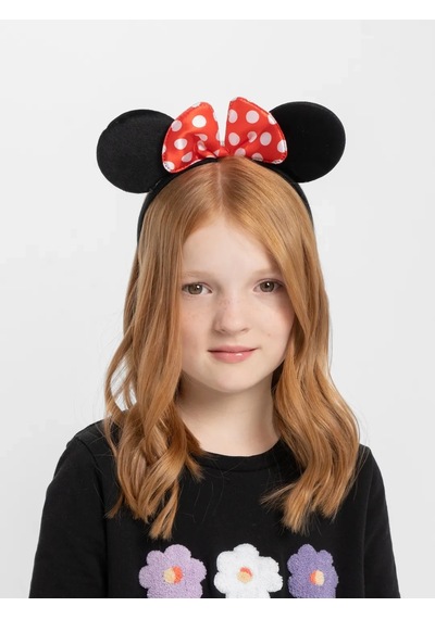 Kırmızı Fiyonklu Minnie Mouse Taç Fare Tacı Kafa Bandı 1