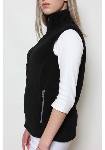 CottonCool Kadın Polar Yelek Siyah