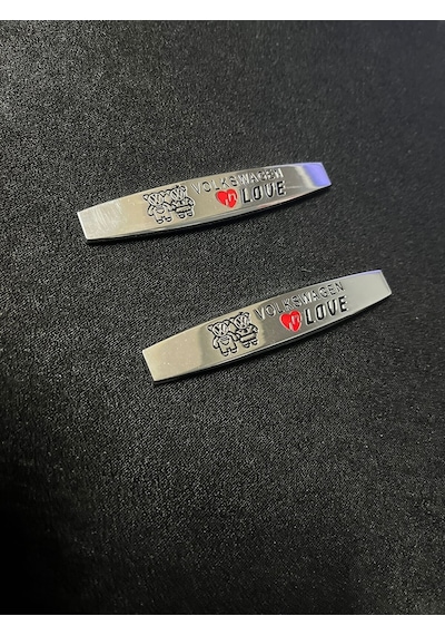 Volkswagen Love Metal Çamurluk Logo 2 Ad Car Logo Oto Aksesuar