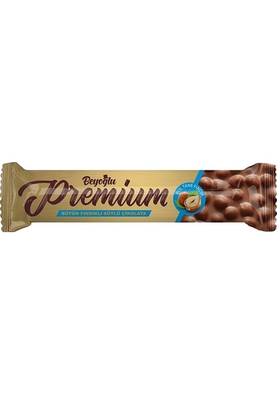 Beyoğlu Premium Bütün Fındıklı Çikolata 75 Gr X 6 Adet