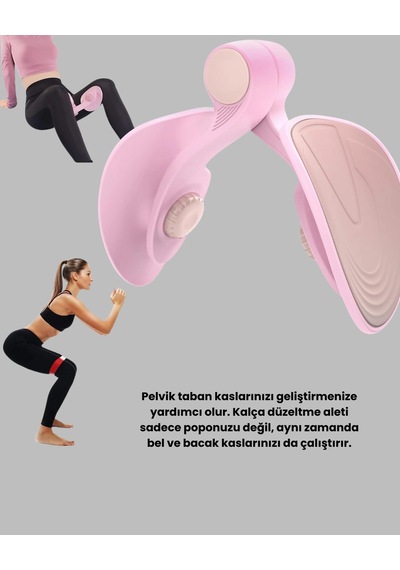 Mey İthalat Taşınabilir Uyluk Ve Kalça Egzersiz Aleti Kas Pembe