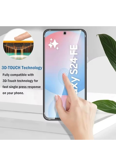 Samsung Uyumlu Galaxy S24 Fe Seramik Erkan Koruyucu Kırılmaz Cam Esnek