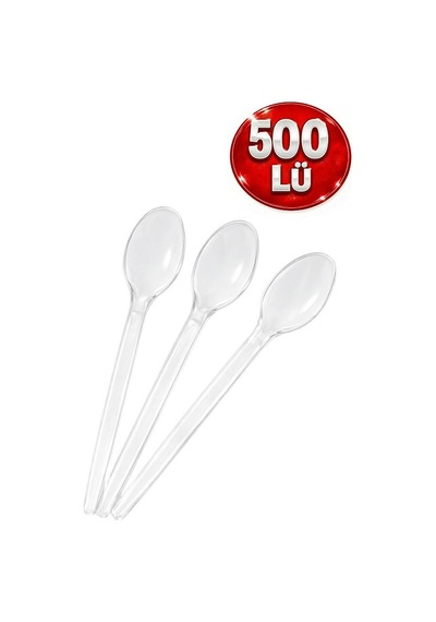 Plastik Kasık Lüks Şeffaf 500lü