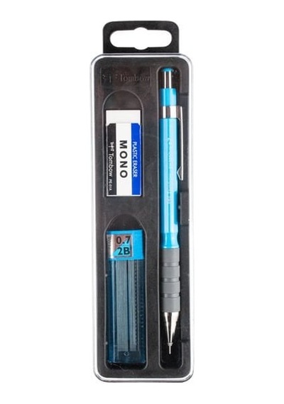 Tombow Sh-300 Grip 0,7 Mm Mavi Uç Silgi Kalem Seti