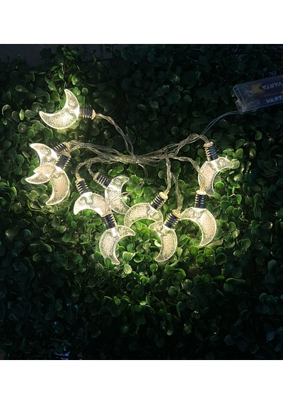 2 Metre Pilli Ay Figürlü Led Işık Gün Işığı Gün Işığı - Sarı