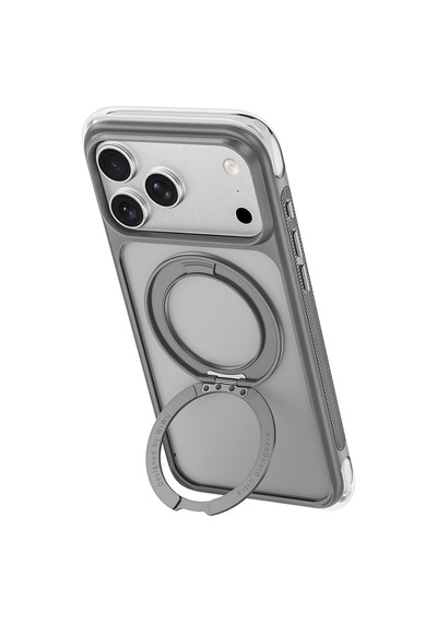 Apple iPhone Uyumlu 18 Pro Max Kılıf Wiwu Ag-203 Aeroguard Ultra Serisi M-safeli Airbag Standlı Kapak Gri