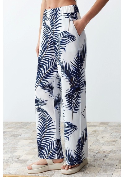 Ersefa Moda Dokuma Baskılı Degaje Yaka Casual Günlük Siyah Desenli Kimon Indigo