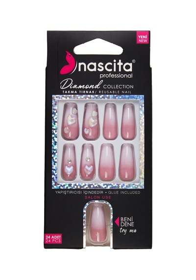 Nascita Diamond Taşlı Takma Tırnak 24'lü Set Nasnaıl00263