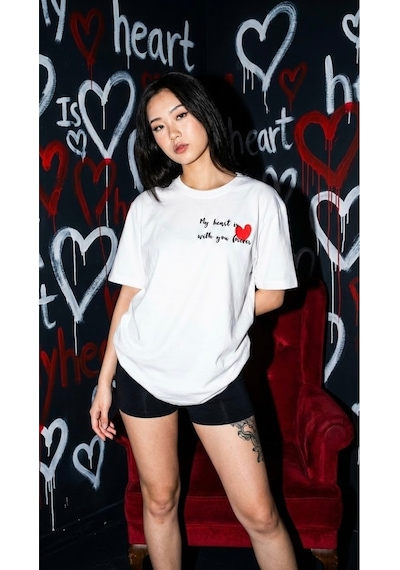Unisex Düz Renk Dijital Baskılı Bisiklet Yaka Basic Tişört BEYAZ