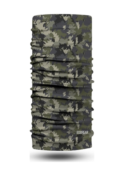 Bobrear Haki Kamuflaj Desenli Çok Amaçlı Buff Bandana Boyunluk Çok Renkli