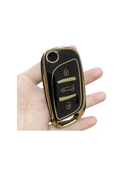 Citroen C1 C2 C3 C4 C5 Uyumlu Lüx Anahtar Koruma Kılıfı Siyah