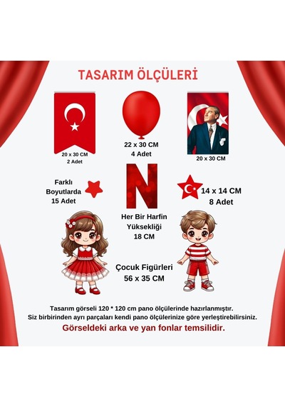 23 Nisan Kutlu Olsun Pano Süsü