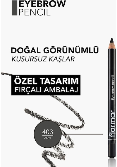 Doğal Görünüm Veren Fırça Kapaklı & Yumuşak Uçlu Kaş Kalemi 47000046_403ASHY