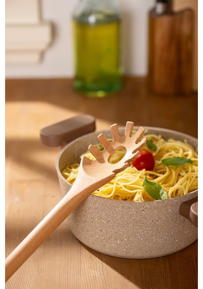 Emsan Rustik Spagetti Kaşığı 28 Cm Kahverengi