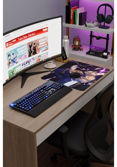 Lisa Genshin Impact Anime Oyuncu V4 - 48x40 Xl Gaming Mouse Pad Fare Altlığı