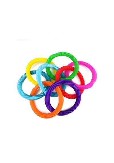 Pop Tube Eğitici Uzayıp Kısalan Borular Stres Giderici Renkli Bir