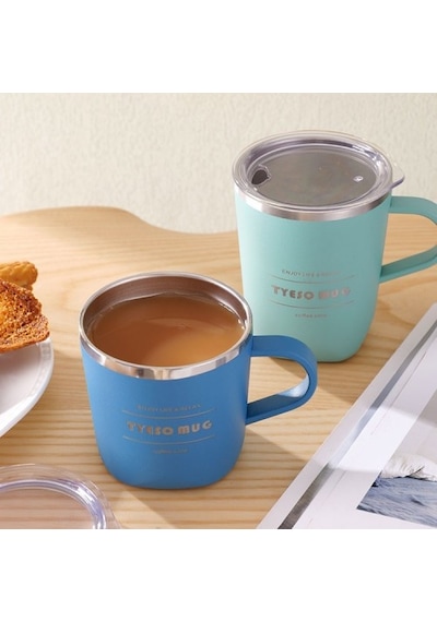 Tyeso Cubic Mug Vakumlu Paslanmaz Çelik Termal Kapaklı 300 ML