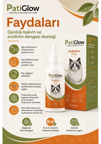 Patiglow Kedi Probiyotik Damla