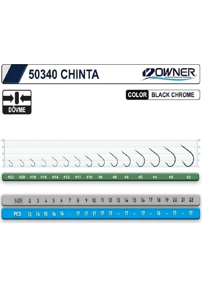 Owner 50340 Chinta Gun Black Chrome Olta İğnesi No:5 - Standart