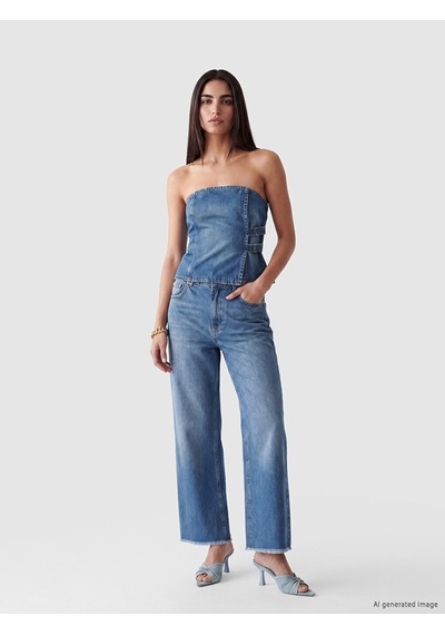 Lcw Vision İndigo Barrel Fit Kadın Jean Pantolon
