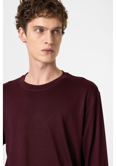 Antioch Relaxed Fit Basic Erkek T-shirt Bordo