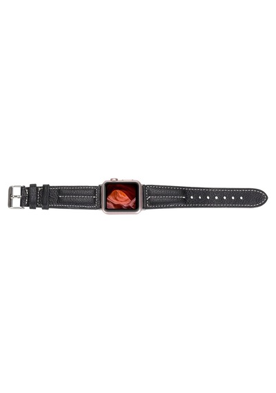 Apple Watch Uyumlu Deri Kordon 42-44-45mm Nm3-as1 Siyah