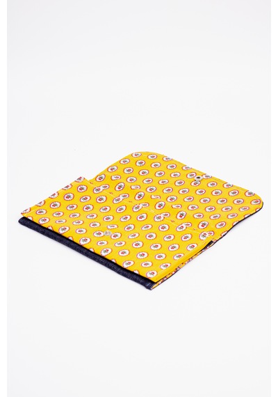 Fabric Craft Bag Kadın Kumaş Cüzdan Nakışlı Lacivert - Sarı
