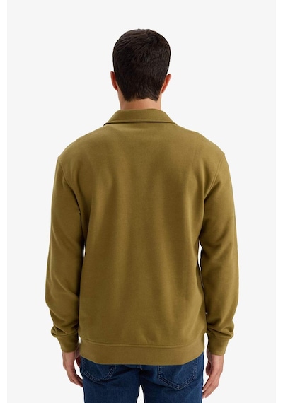 Defacto Yarım Fermuarlı Sweatshirt F8215ax26spkh256 Haki-kh256