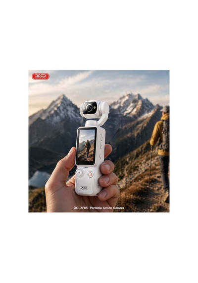 Zf05 11 Saat Çekim Süreli 2.5k/4k Taşınabilir Vlog Aksiyon Kamerası - Hd, 1.9 İnç Ekran Beyaz