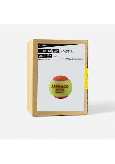 Artengo Tenis Topu - 60 Adet - Turuncu - Tb110