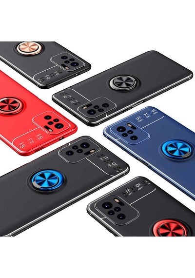 Xiaomi Poco M5s Kılıf Yüzüklü Magnetli Ravel Case Kapak
