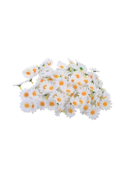 Papatya Kafası Mini Çiçek Kumaş Süsleme Papatyası 30'lu Paket Beyaz - 819140816 Beyaz