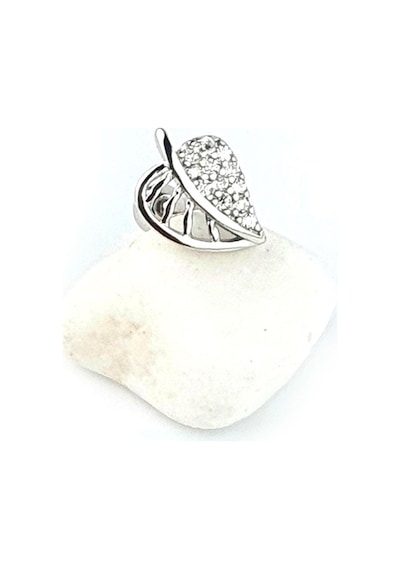 Zirkon Taş Detaylı 925ayar Gümüş Yaprak Figürlü Tragus Helix Kikirdak Piercing Gümüş