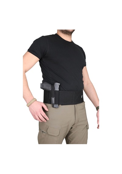 Black Grips Özel Petek Dokuma Premium Korse Tabanca Kılıfı // Siyah Siyah