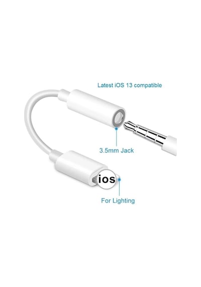 Ringke Apple iPhone Uyumlu Kablolu Kulaklık Çevirici Adaptör Lightning To Head