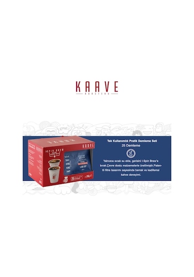 Kaave Roasterty I-Spin Brew Kullanıma Hazır Filtre Kahve Seti, 25 Bardak Öğütülmüş