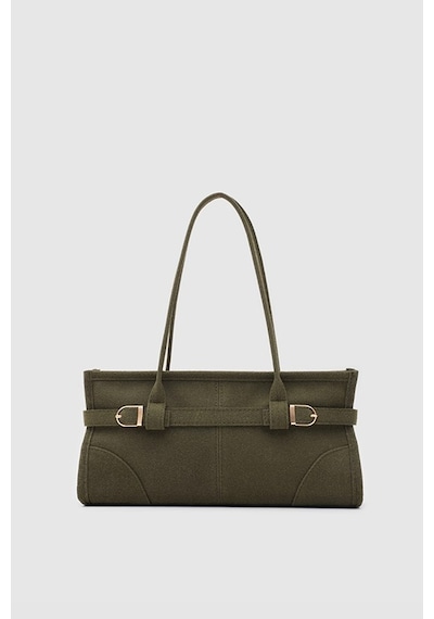 Shule Bags Enyola Vintage Süet Çanta Haki