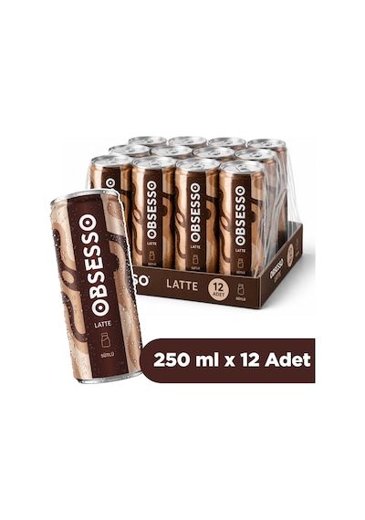 Obsesso Latte Soğuk Kahve 250 Ml X 12 Adet Hazır