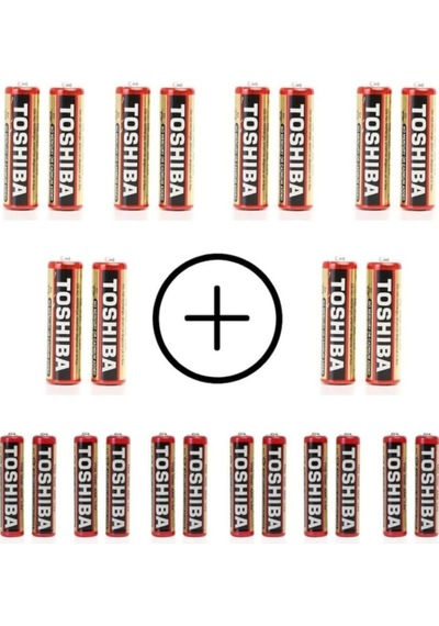 Heavy Duty 24'lü Özel Pil Paketi 12 Aa+12 Aaa