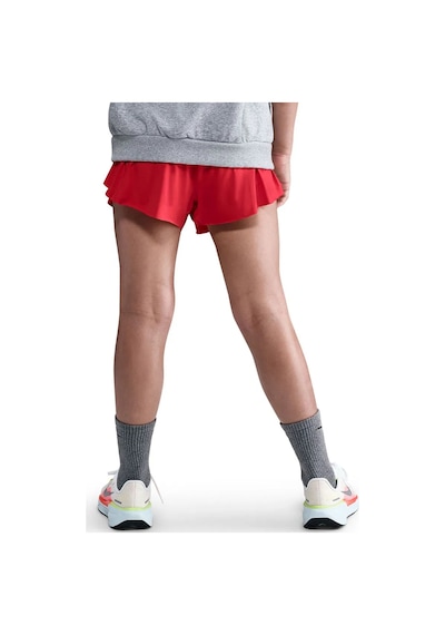 Nike Pro Dri Fit Older Kids' Girls' 2in1 Shorts Kız Çocuk Taytlı Koşu Şortu Kırmızı Kırmızı